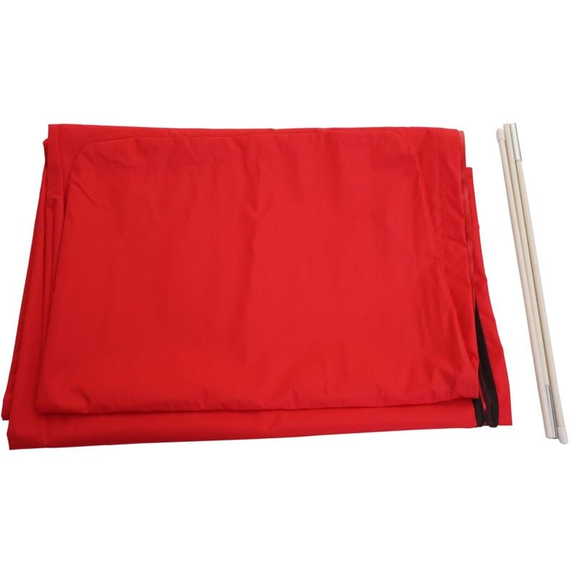 foto del prodotto copriombrellone copertura ombrellone ad arco protettiva hhg poliestere con cerniera 3x3m rosso