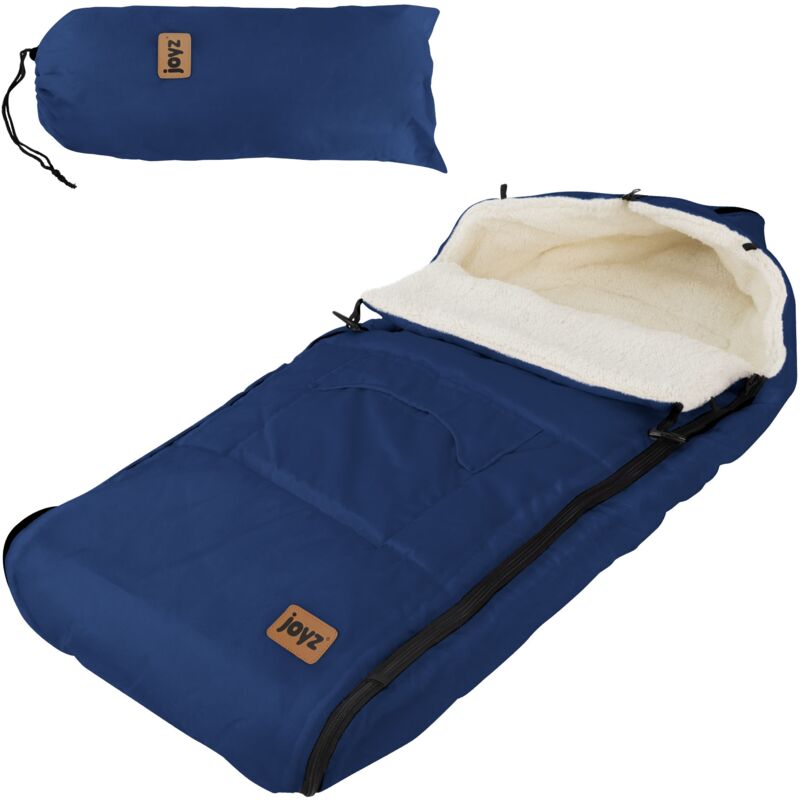 foto del prodotto copripiedi per passeggino poliestere 94 x 48 x 10 cm blu universale resistente alle intemperie punti antiscivolo coprigambe invernale per seggiolino