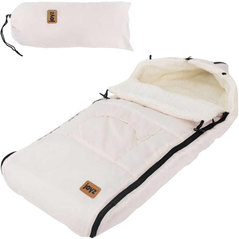 foto del prodotto copripiedi per passeggino poliestere 94 x 48 x 10 cm crema universale resistente alle intemperie punti antiscivolo coprigambe invernale per