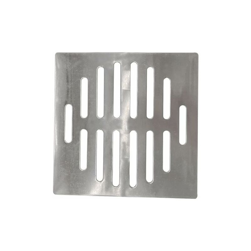 foto del prodotto copripiletta in acciaio inox, quadrato, 15 cm, 14 fori, colore argento
