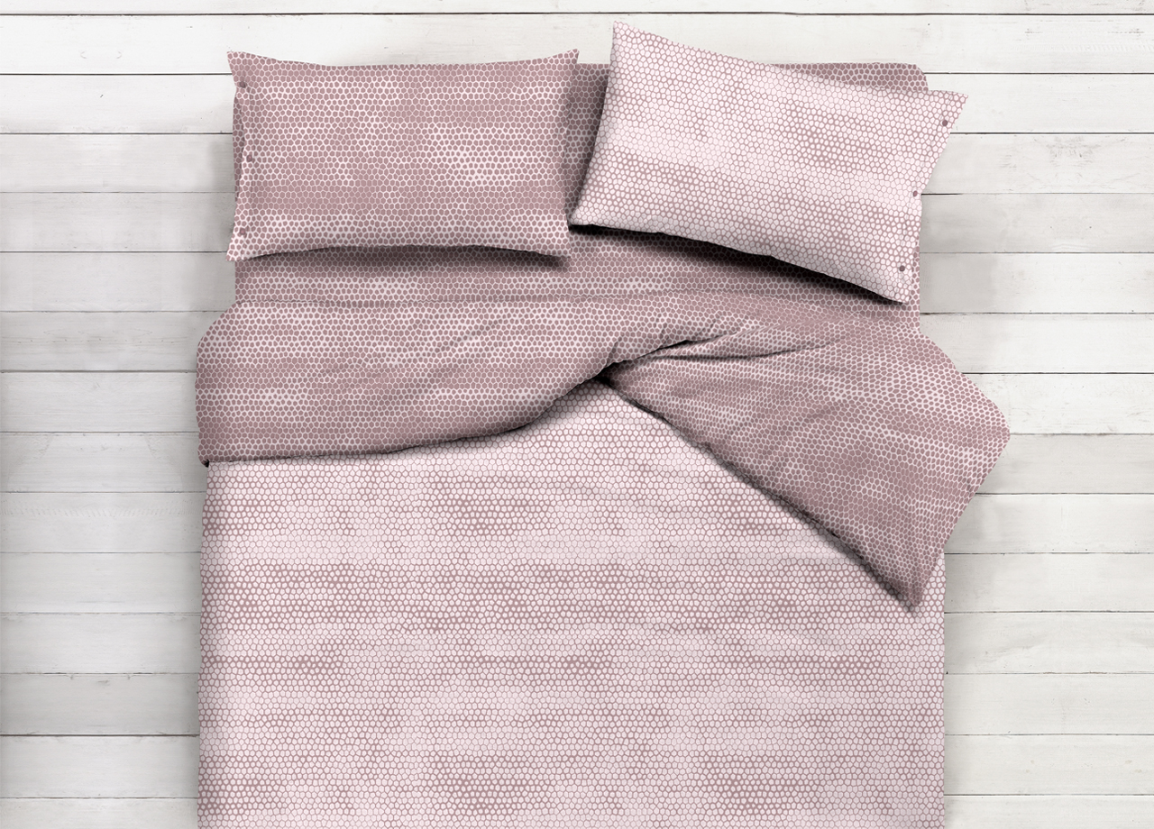 foto del prodotto copripiumino in 100 cotone in fantasia bon bon matrimoniale beige