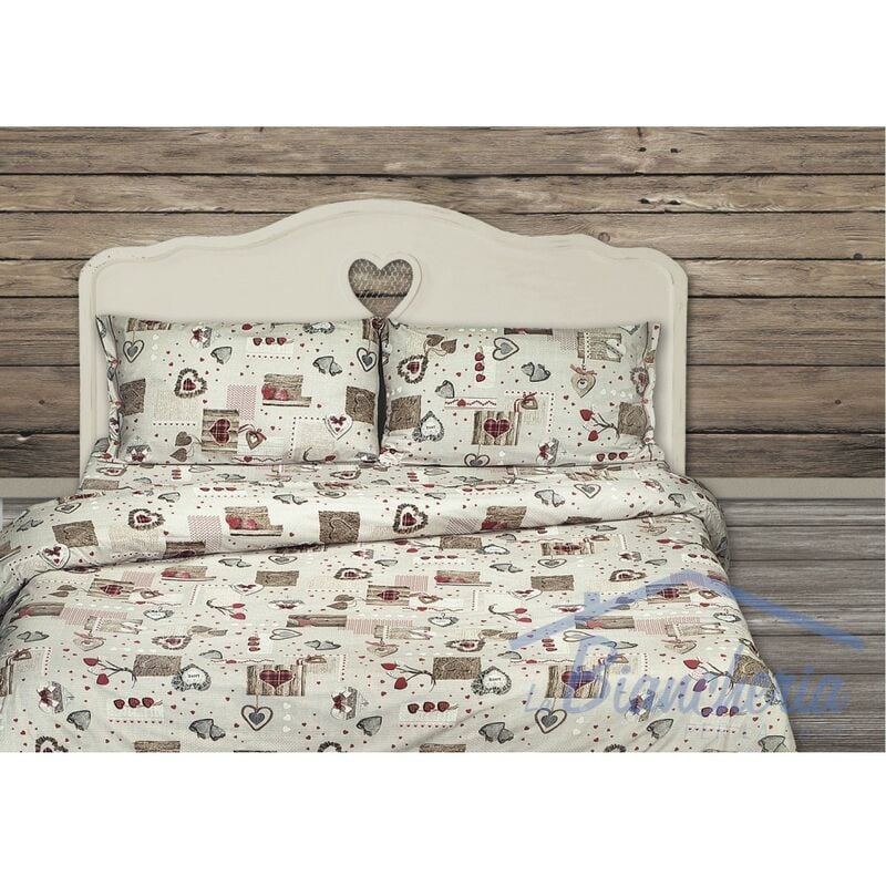 foto del prodotto copripiumino tirolese dis. holly cuore country cm. 250x200