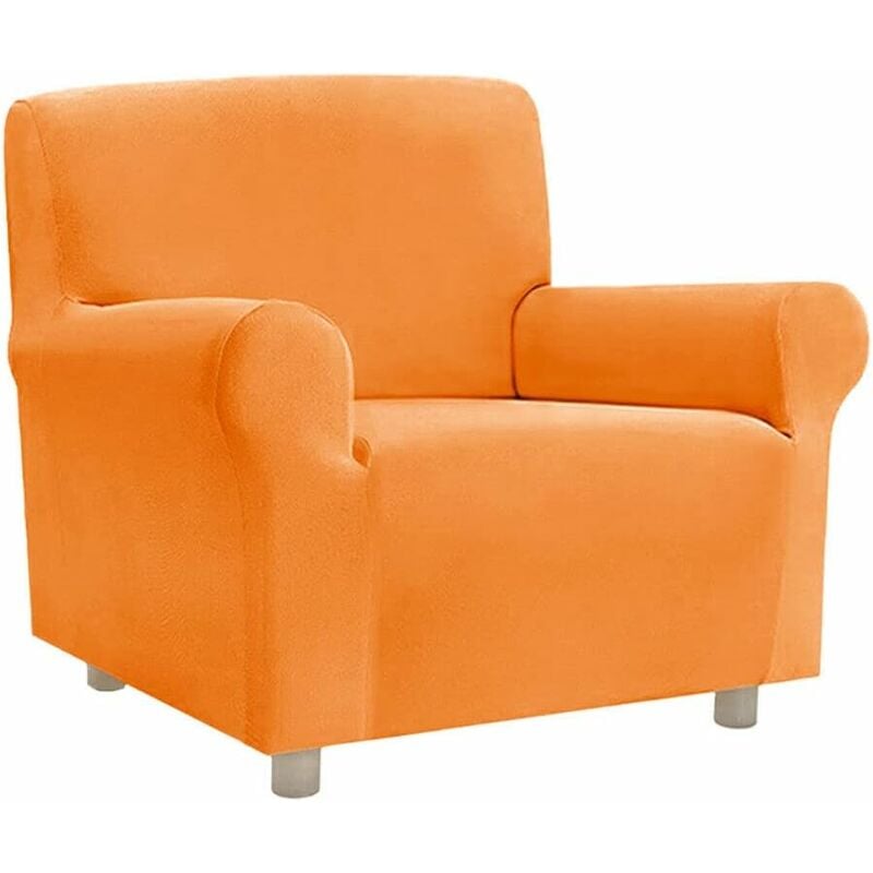 foto del prodotto copripoltrona elasticizzato universale con braccioli copri poltrona 100 made in italy arancione