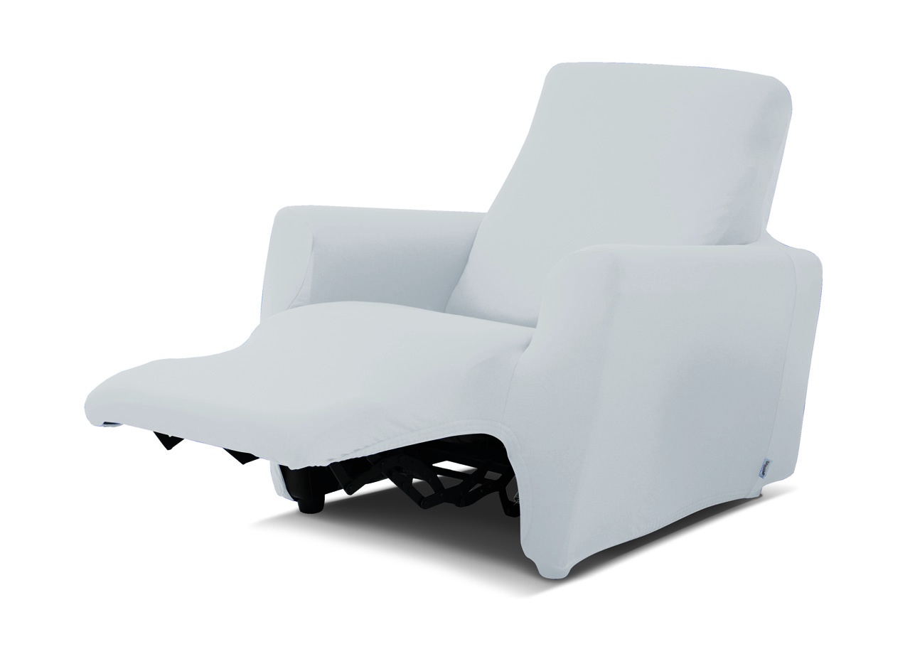 foto del prodotto copripoltrona reclinabile antimacchia elasticizzata genius relax lounge tinta unita poltrona bianco
