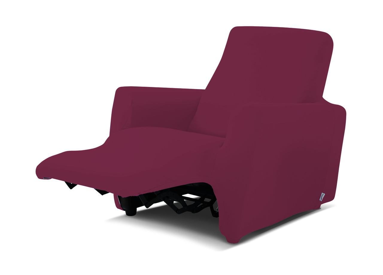 foto del prodotto copripoltrona reclinabile antimacchia elasticizzata genius relax lounge tinta unita poltrona bordeaux 1003