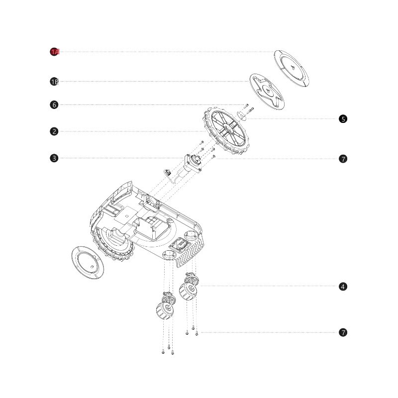 foto del prodotto copriruota i108e originale bluebird robot tagliaerba rasaerba ab12.02.00.0130