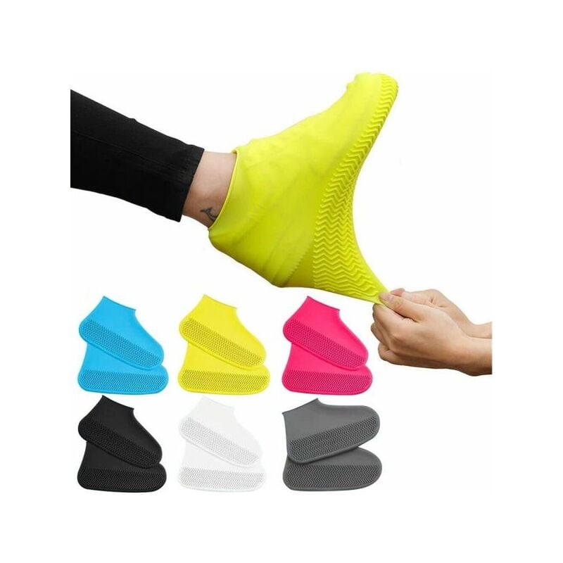 foto del prodotto copriscarpe in silicone impermeabili antipioggia antiscivolo unisex taglia s m l s 28 34 
