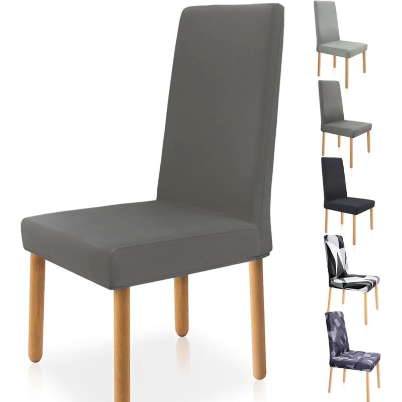 foto del prodotto coprisedia 4 pezzi, coprisedia universale moderno, elasticizzato, sfoderabile e lavabile per proteggere, abbellire e rinnovare le sedie del