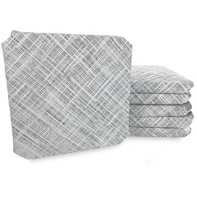foto del prodotto coprisedia con ali tinta unita in tessuto jacquard modern beige