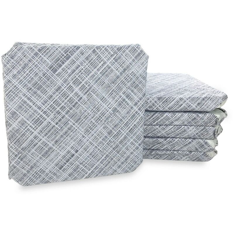 foto del prodotto coprisedia con ali tinta unita in tessuto jacquard modern grigio