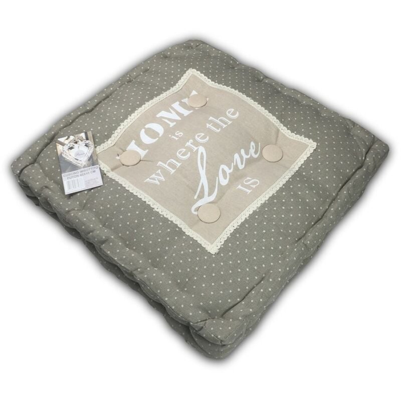 foto del prodotto coprisedia cuscino casa e giardino futon paris home is where the love cm.45x45