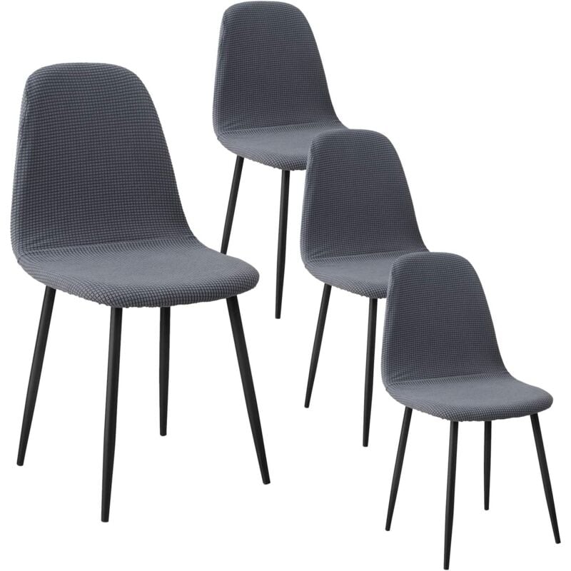 foto del prodotto coprisedia elasticizzati, set da 4, coprisedie scandinavi, coprisedie da sala da pranzo, coprisedie moderni in jacquard per soggiorno, cucina, camera