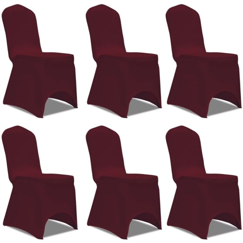 foto del prodotto coprisedia in tessuto elasticizzato set 6 pz lavabile vari colori colore bordeaux