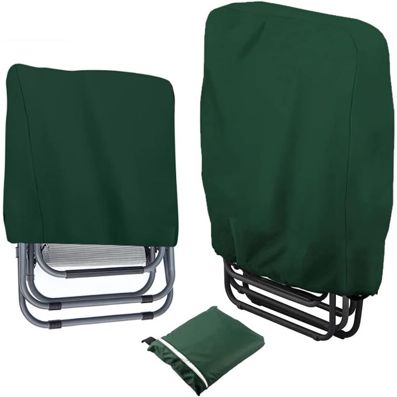foto del prodotto coprisedie da giardino impermeabili antivento protezione uv tessuto oxford 210d resistente con borsa portaoggetti per sedie da giardino