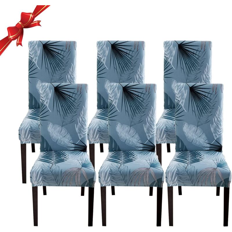 foto del prodotto coprisedie elasticizzate per sala da pranzo, 6 pezzi, coprisedie universali lavabili, coprisedie facili da pulire per sala da pranzo, hotel,