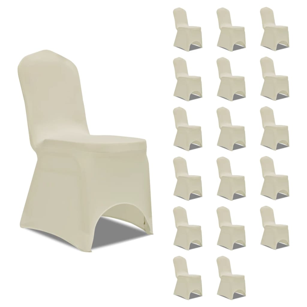foto del prodotto coprisedie in tessuto elasticizzato crema 18 pz cod mxl 49726