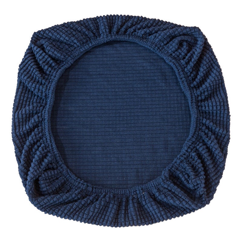 foto del prodotto coprisedile elasticizzato per sedia da ufficio, sedia girevole, sedia da ufficio, sedia girevole, blu scuro bebusingoto