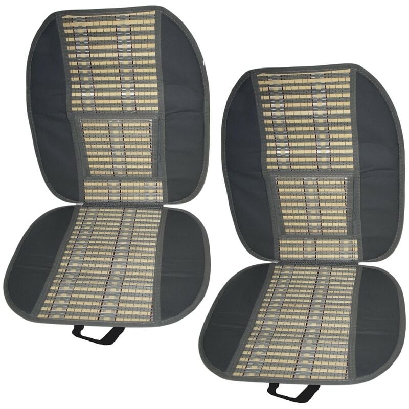 foto del prodotto coprisedile per auto universale anteriore set2 proteggi schienale seduta macchina con bambo
