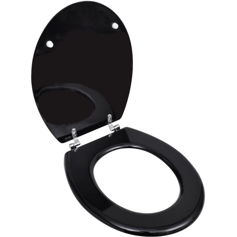 foto del prodotto coprisedile wc con coperchio wc sedile wc bicchieri tazza wc standard mdf nero 020002879