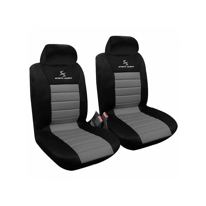 foto del prodotto coprisedili auto anteriori seat cover universali protege sedile 2pz grigio woltu