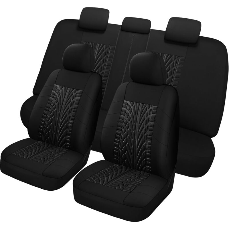 foto del prodotto coprisedili per auto set completo, coprisedili interni per auto in tessuto premium lavabile e traspirante, adatti per la maggior parte dei suv per