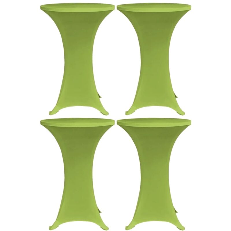 foto del prodotto copritavoli elastici 4 pz 70 cm verde - vidaxl