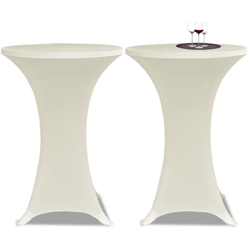 foto del prodotto copritavolo 70cm crema elasticizzato 2 pz dec022499