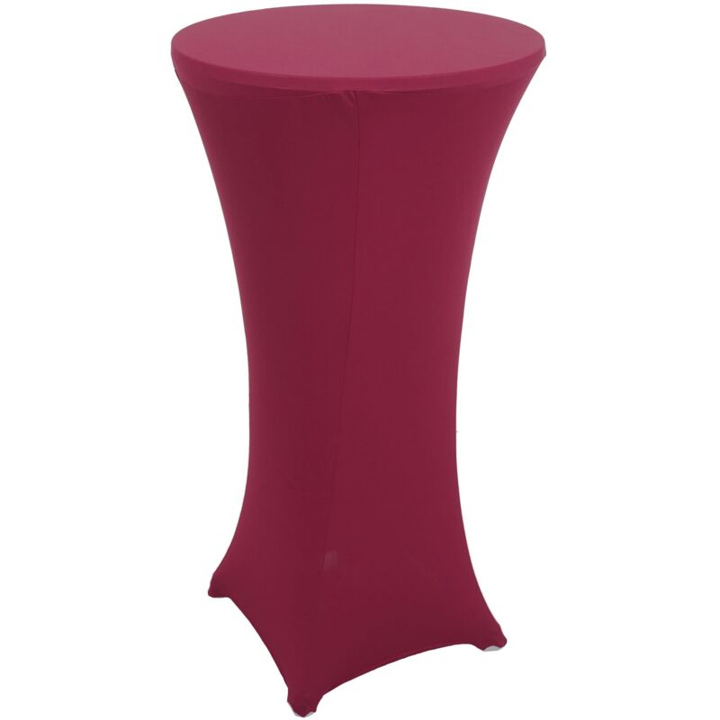 foto del prodotto copritavolo bar elasticizzato diametro 60 cm rosso bordeaux 040007209