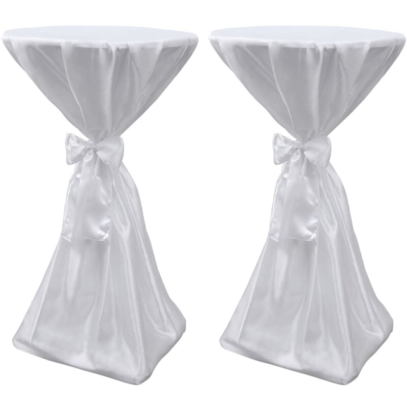 foto del prodotto copritavolo bianco con fettuccia 2 pz lavabile per cerimonie varie dimensioni dimensioni 60 cm