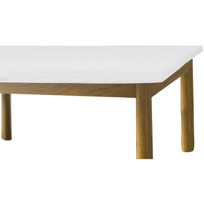 foto del prodotto copritavolo mollettone bordato con elastico protezione tavolo macchie goldensoft, misuradiam. 140coloregoldensoft