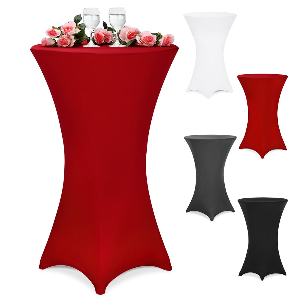 foto del prodotto copritavolo per tavolino alto 80 cm rosso bordeaux