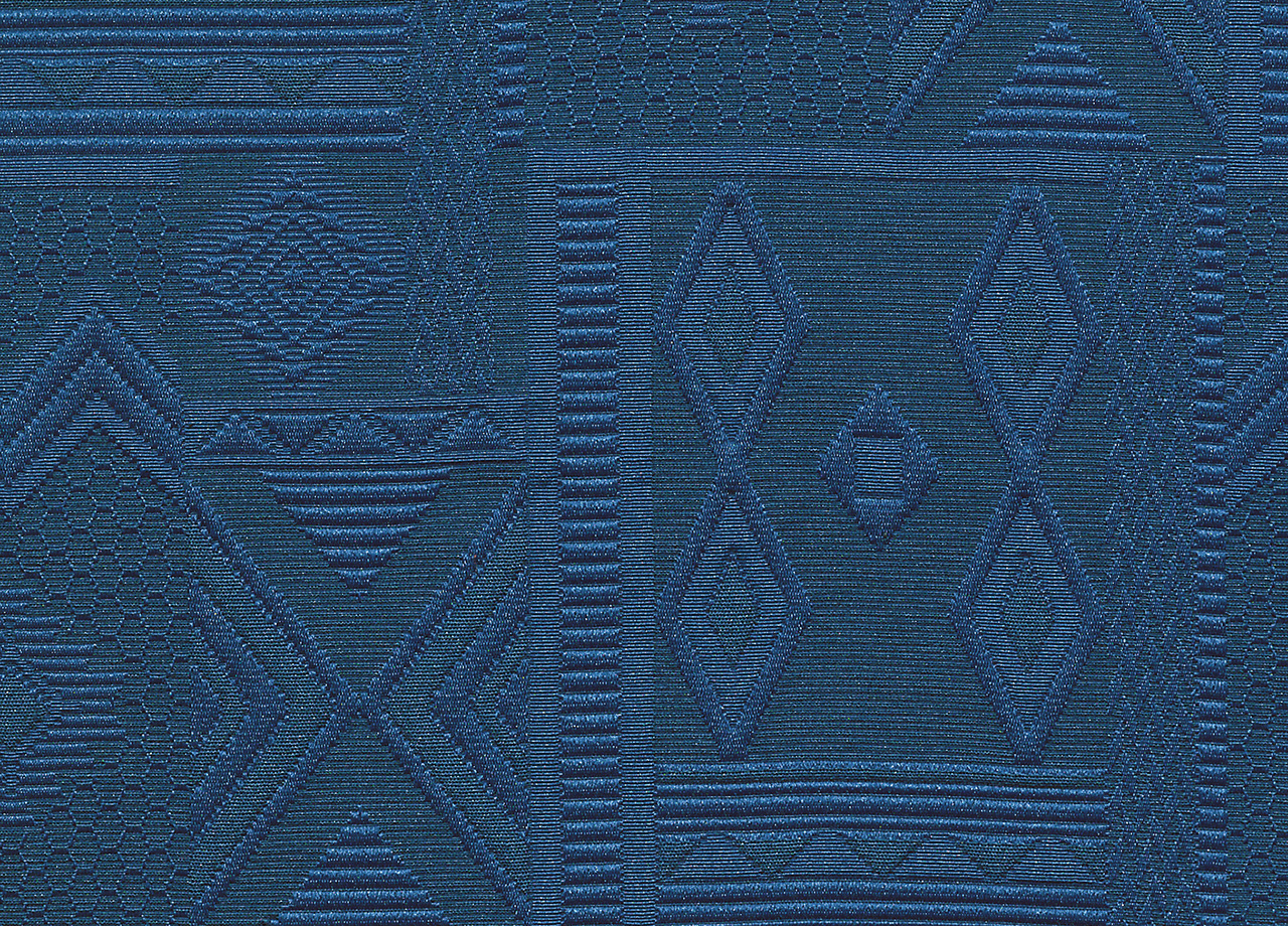 foto del prodotto copritavolo salotto cucina jacquard modello mexico made in italy 140x240 blu