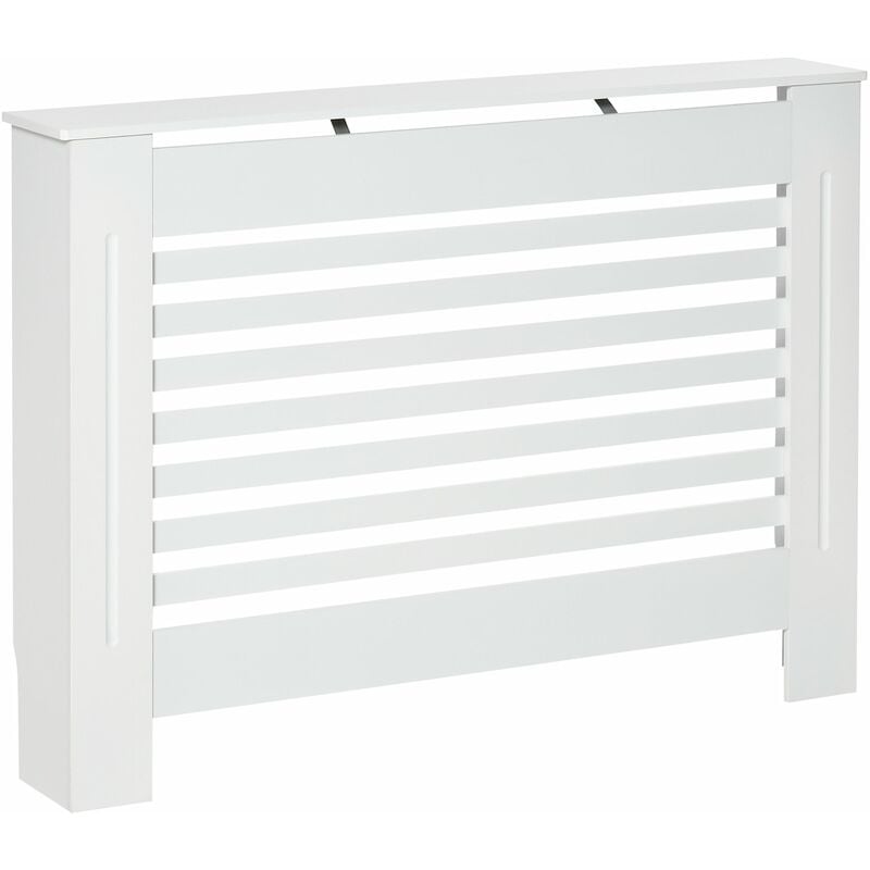 foto del prodotto copritermosifone in legno mdf bianco 112x19x81 cm