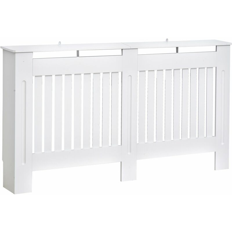 foto del prodotto copritermosifone in legno mdf bianco 152x19x81 cm