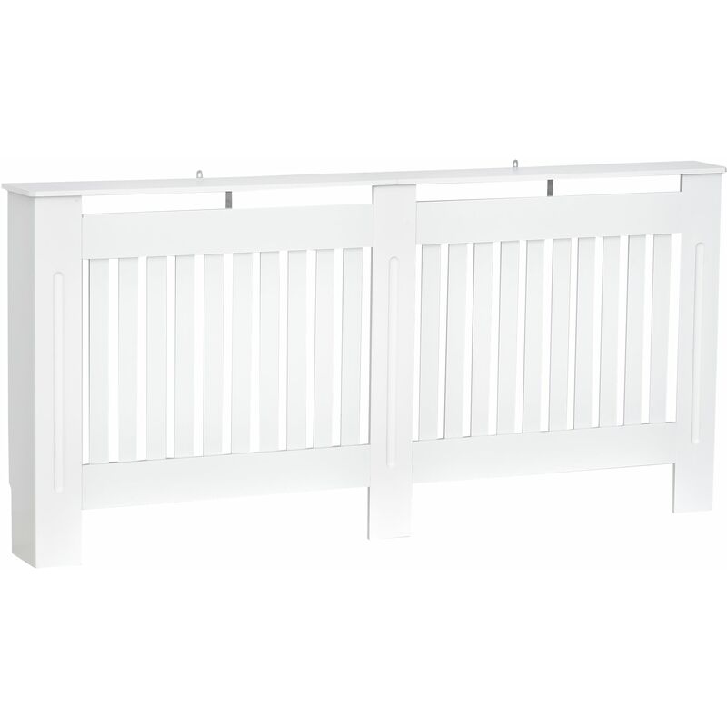 foto del prodotto copritermosifone in legno mdf bianco 172x19x81 cm