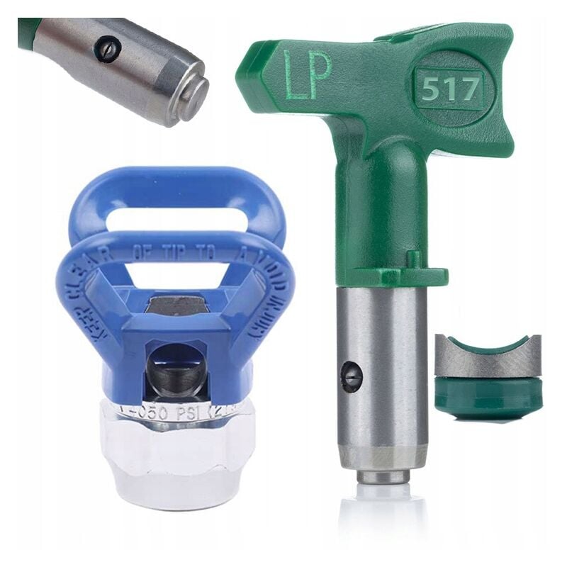 foto del prodotto copriugello rosfix fflp 246215 + ugello di verniciatura a bassa pressione lp 517 per unità di verniciatura