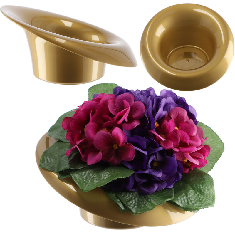 foto del prodotto coprivaso ikebana composizione oro 9 cm kadax