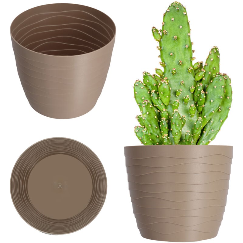 foto del prodotto coprivaso kadax coprivaso beige rotondo 13 cm plastica