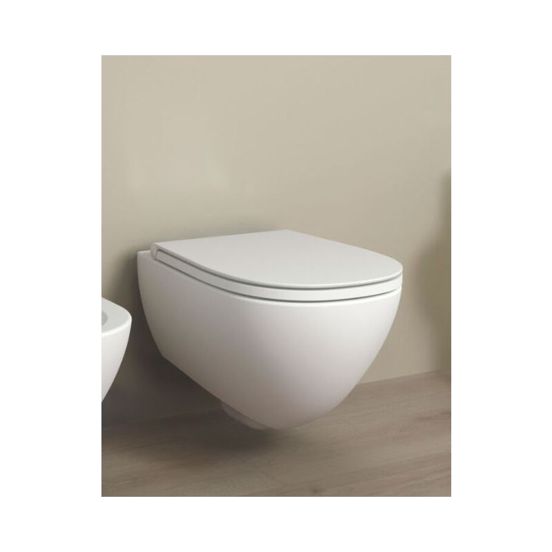 foto del prodotto coprivaso slim in termoindurente con discesa rallentata io flaminia colore latte opaco