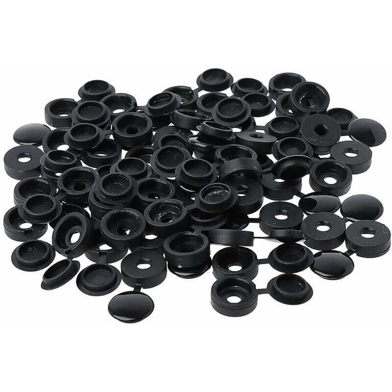 foto del prodotto coprivite in plastica da 100 pezzi, coprivite in plastica, coprivite, coprivite con rondella, coprivite decorativo nero 