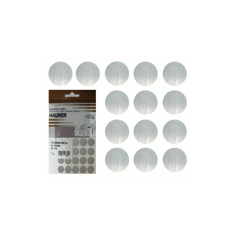 foto del prodotto copriviti adesivi grigio metallizzato. blister 20 unit 