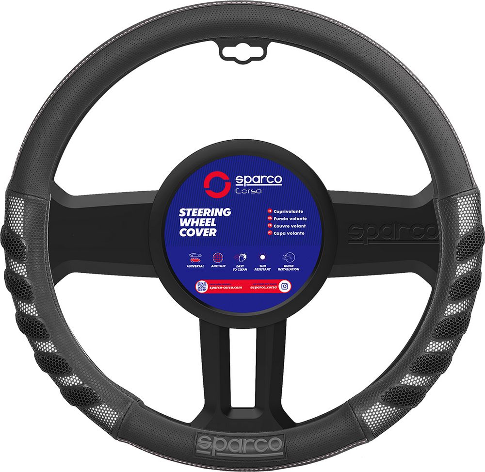 foto del prodotto coprivolante sps101 auto universale grigio e nero anti dissolvenza
