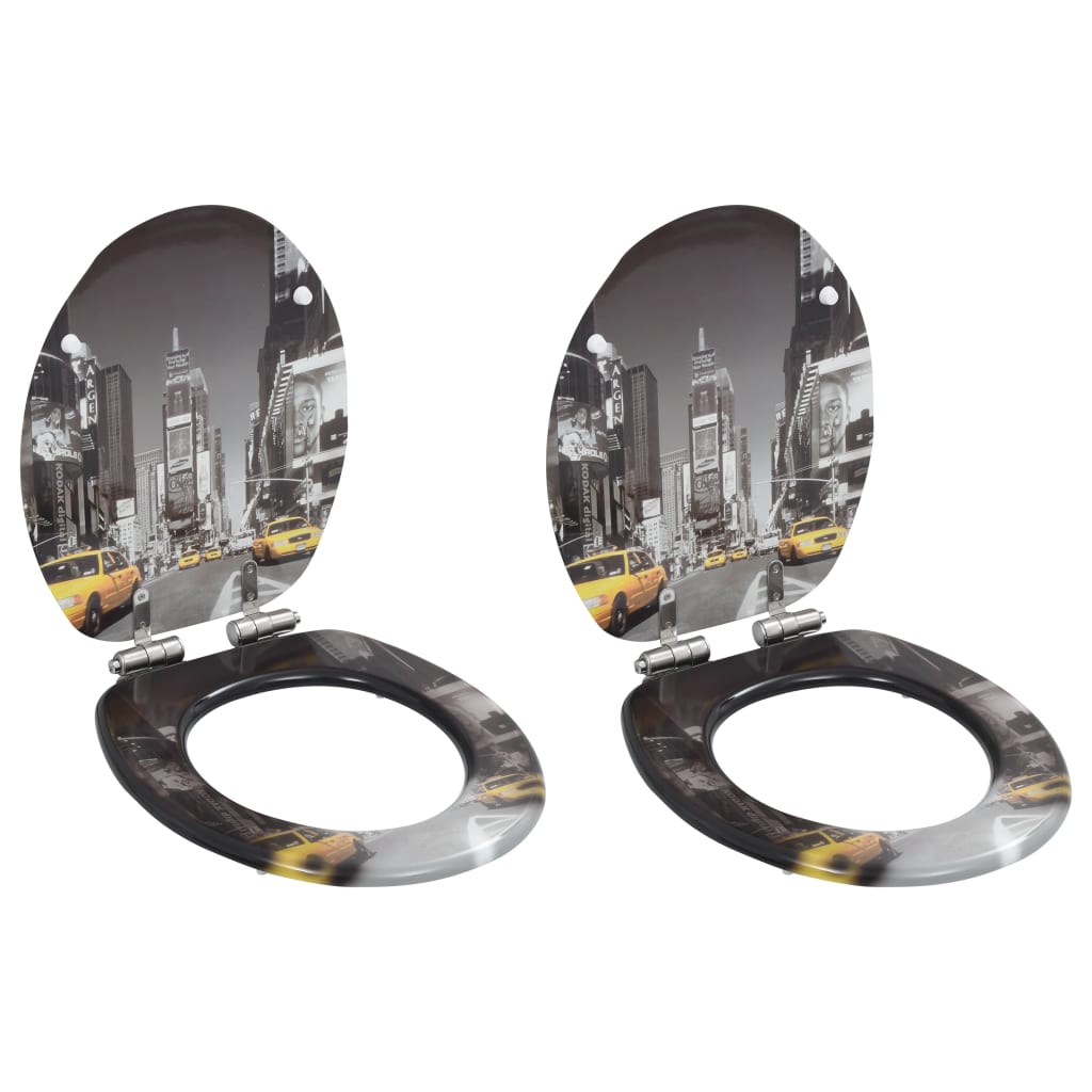 foto del prodotto copriwater 2pz con chiusura ammortizzata in mdf design new york cod mxl 69748