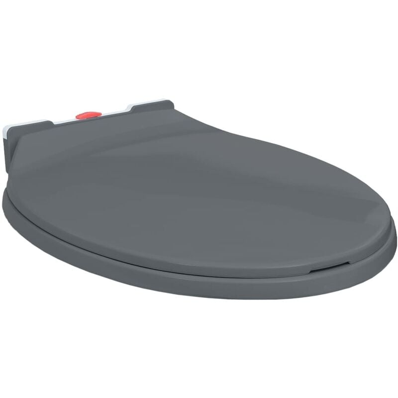 foto del prodotto copriwater chiusura ammortizzata e sgancio rapido grigio ovale vidaxl