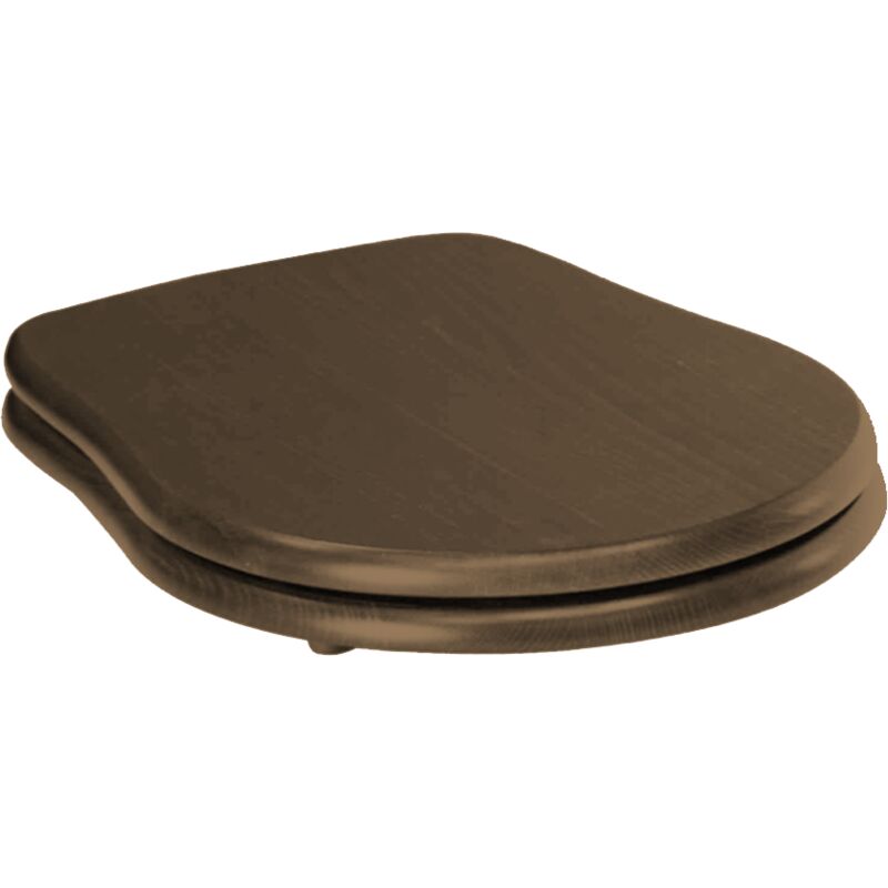 foto del prodotto copriwater chiusura standard con cerniere cromo kerasan retr noce massello