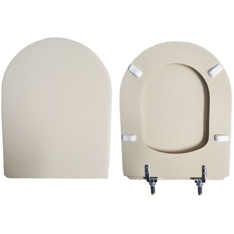 foto del prodotto copriwater clodia dolomite legno rivestito in resina poliestere champagne
