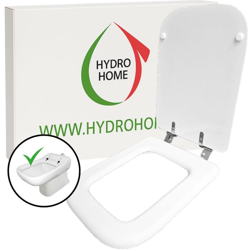 foto del prodotto copriwater conca ideal standard legno rivestito resina poliestere come originale bianco