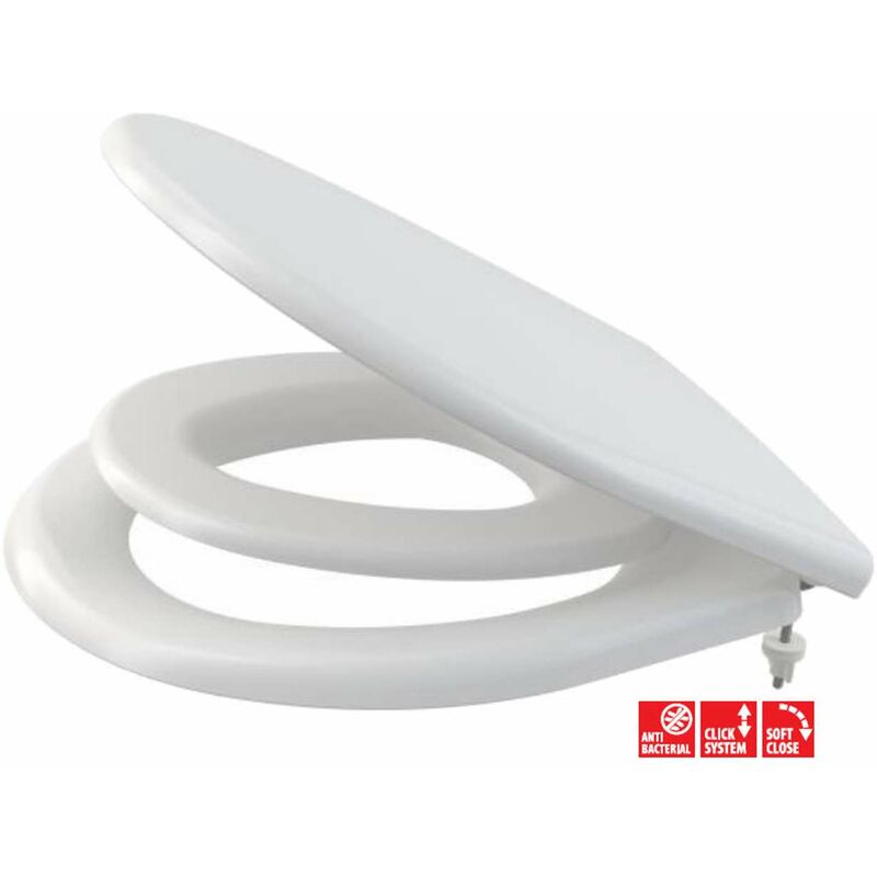 foto del prodotto copriwater copriwater con inserto integrato, antibatterico, softclose, bianco a606 alcadrain