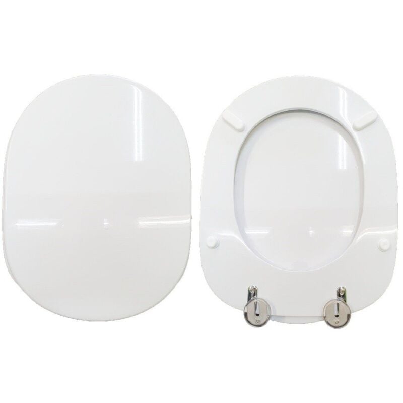 foto del prodotto copriwater duetto tondo falerii legno rivestito in resina poliestere bianco