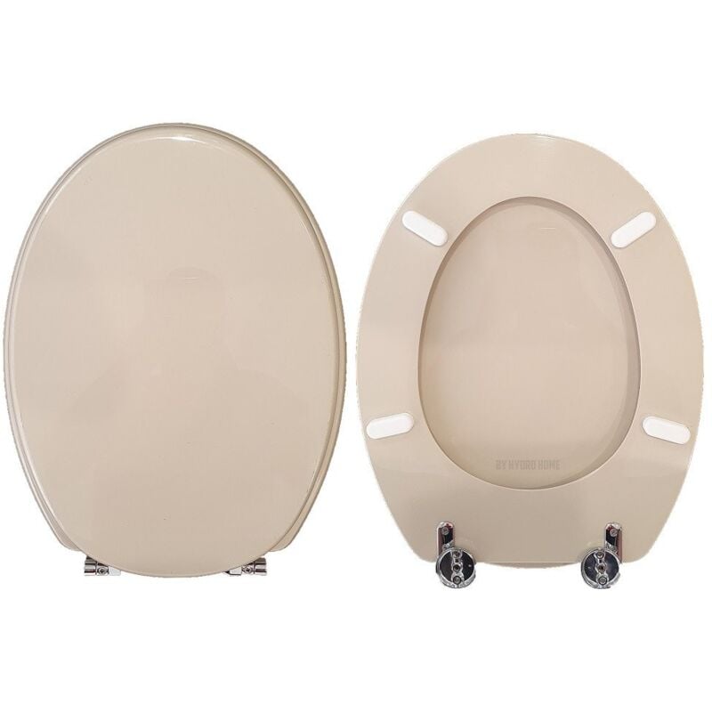 foto del prodotto copriwater ellisse ideal standard legno rivestito in resina poliestere champagne